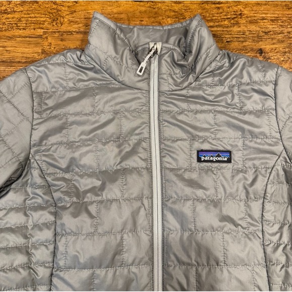 Patagonia Jackets & Blazers - Patagonia Gray Outdoor Hiking Casual Quilted Full Zip Nano Puff Jacket Women's S